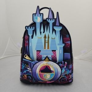 Disney Cinderella Loungefly Backpack with Carriage & Castle, Mary Blair look